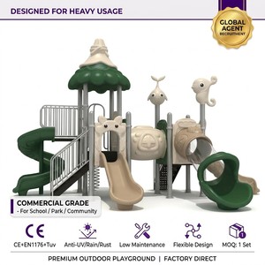 Équipement de glissade extérieur commercial avec poteaux <span class=keywords><strong>en</strong></span> acier robustes pour les installations de divertissement publiques - Product Image 1