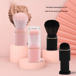 Retractable Square Makeup Brush Single Head Portable Loose Powder Blush Brush Soft Synthetic Fiber Travel Cosmetic Tool - Product Image 2