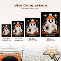 Vente directe usine Shopify Décoration murale pour la maison et les fêtes d'Halloween Cadeaux Artisanat Jouet fantôme Kit de peinture perlée DIY
