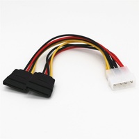 Cable de alimentación Sata de 4 pines a doble de 15 pines a buen precio Cable hembra Sata Power de 4 pines a la venta
