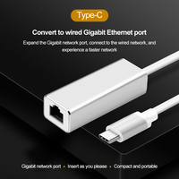 Kartu jaringan adaptor Ethernet USB Tipe C, USB tipe-c ke RJ45 1000Mbps Lan kabel Internet untuk MacBook PC Windows XP 7 8 10 LUX