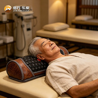 Almohada de Masaje Térmica de Jade con Aniones e Infrarrojos Lejia de Alta Calidad, para un Buen Sueño y Cuidado de la Salud del Cuello, Cuerpo, Hombros y Cabeza
