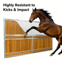 Panel Lateral de Acero Galvanizado en Caliente con Recubrimiento en Polvo para Establos de Caballos, 3m x 3.6m, 2.25m de Altura, para Uso Comercial, 3 Años de Garantía