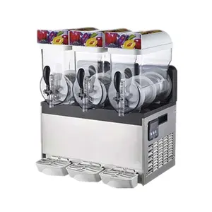 Machine à slash margarita, 3 bols avec 3 têtes en acier inoxydable, pour boisson glacée, appareil à convient à la vente