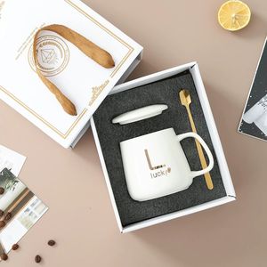 Luxury Custom Color Coffee Mug Beverage Lovely Ins Coffee Cup with Warmer Mug Set Gift Box Sublimation Box Packaging with Foam - Product Image 2