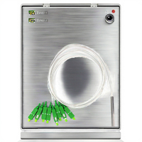 Kabel Serat Optik HONGAN Single-Mode G657A PLC Splitter 1x4 1x8 untuk Peralatan Jaringan Konektivitas FTTH Wi-Fi 4G
