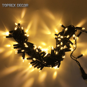 Guirlandes lumineuses extérieures en fil noir, 10m, 100 LED, pour Noël et les fêtes, éclairage commercial pour arbres - Product Image 2