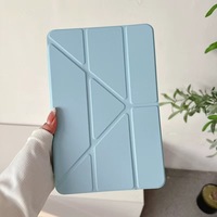 Étui de protection pour tablette iPad 11/Y-fold compatible avec iPad Air et Pro 11 pouces, coque en acrylique avec emplacement intégré pour stylet