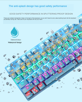Clavier filaire USB de jeu, couleur assortie, sensation mécanique lumineuse, arc-en-ciel pour PC Gamer, accessoires d'ordinateur de bureau
