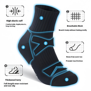 Maratona professionale Running <span class=keywords><strong>calzini</strong></span> <span class=keywords><strong>da</strong></span> squadra imbottitura fondo asciugamano antibatterico Spandex/Nylon <span class=keywords><strong>calzini</strong></span> <span class=keywords><strong>da</strong></span> <span class=keywords><strong>basket</strong></span> Badminton - Product Image 2