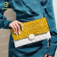 1MM Eco Gold-stamping Glitter Shiny Leopard Print PU Yangbuck Suede Faux Cuir pour DIY Sacs Rembourrage & Artisanat