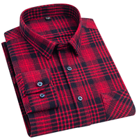 Chemise habillée décontractée à manches longues en popeline 100 % coton teint en fil respirante à carreaux pour homme, avec logo personnalisé, vente en gros
