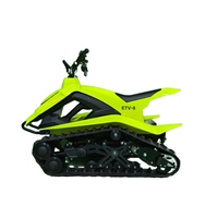 Motoneige électrique ETV-TANK polyvalente à chenilles, idéale pour les sports extrêmes et les terrains accidentés, avec capacité de montée à 60 degrés.