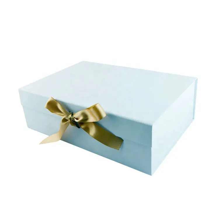 De cartón plegable de embalaje de papel de cinta de cierre de boda Vestido de dama de honor caja de regalo