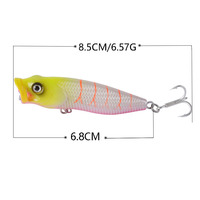 Nouvelle leurre artificielle rigide en plastique ABS New Wave-Walking Lure 6,8 cm/6,57 g avec large ouverture pour la pêche en extérieur – Vente en gros