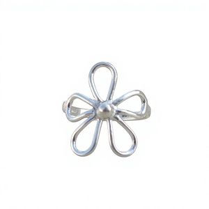 Flower Shape <b>925</b> <b>Silver</b> <b>Ring</b> Unisex Cute Everyday Wear Design - Product Image 1