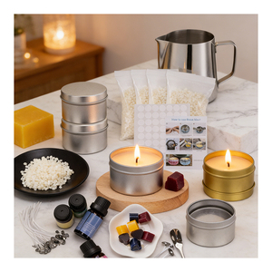 Vase à bougie personnalisé avec couvercle, boîte de luxe pour le remplissage de cire naturelle, présentation de vente au détail, assortiment et présentoir - Product Image 4