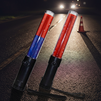 Bâton de signalisation de sécurité en plastique de 26 cm avec poignée, lumière LED clignotante rechargeable, fixation magnétique, étanche, pour aéroport