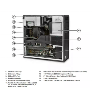 HPE Z640 <b>Workstation</b> Xeon E5-1680 V3 Computer - Product Image 1