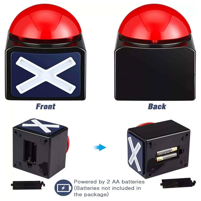 Manufacturer Game Buzzer Answer Buzzers for Game Show with Light Alarm Sound Game Show Buzz Button Party Contest Talent Buzzer