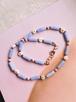 Pierre naturelle Tube Sautoirs Colliers Pierres Précieuses Collier Étanche En Acier Inoxydable Collier De Perles pour Femmes Anti-ternissement Bijoux