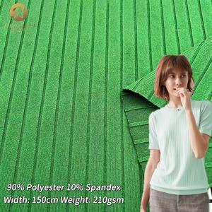 Nouveau tissu côtelé tricoté respirant 12x2, 90% polyester, 10% élasthanne, 210 g/m², pour vêtements de sport, sous-vêtements et t-shirts de <span class=keywords><strong>base</strong></span> pour garçons - Product Image 1