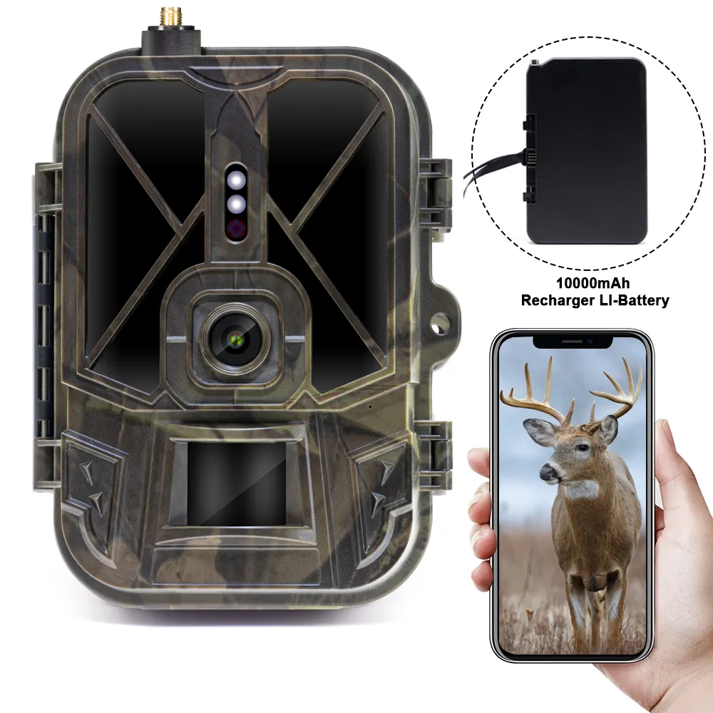 4G 4K 36MP Wildlife Camera APP Hunting Trail Camera HC-940Pro-LI Invisible IR LEDs Night Vision 120 Degree IP66 Waterproof Cam