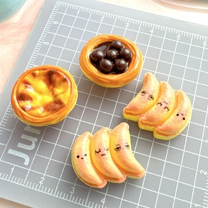 Tarte portugaise banane pain Simulation résine accessoires Kawaii nourriture jouer pour décoratif bricolage résine <span class=keywords><strong>artisanat</strong></span> - Product Image 2