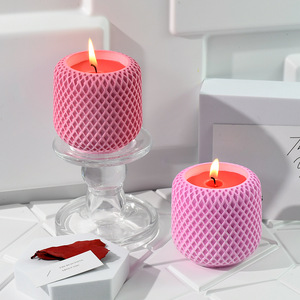 Moule en silicone pour bougie en <span class=keywords><strong>cire</strong></span> de soja en béton Twller, moule en silicone pour gypse, moule en silicone pour bougie en maille irrégulière, moule en silicone pour résine époxy - Product Image 6