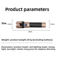 Lampe torche tactique YesFire haute intensité rechargeable, étanche IP65, portable, ultra-lumineuse, longue portée, laser blanc, longue durée, pour le camping