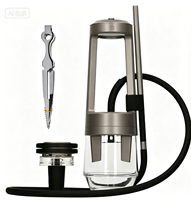 Chicha portable Quas en aluminium de qualité aéronautique, finition mate dépolie, à un seul tuyau, style arabe - Approvisionnement transfrontalier
