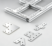 Plaque de connexion externe en forme de L, support de joint plat, connecteur pour profilés d'extrusion en aluminium 2020 3030 4040, accessoires