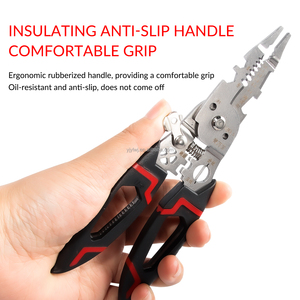 Alicates Pelacables Multifuncionales de 6 Pulgadas - Herramienta <span class=keywords><strong>Manual</strong></span> Versátil para Electricistas, Alicates de Pelado Rápido para Cables - Product Image 6