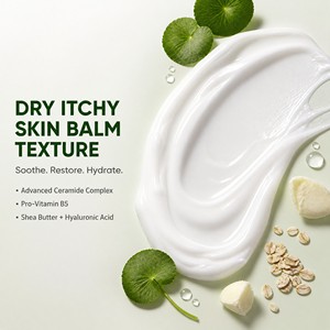 Baume pour peaux sèches et irritées OEM, complexe avancé de céramides, beurre de karité, acide hyaluronique, hydratation 24h, sans parfum, non gras, soin du corps - Product Image 4