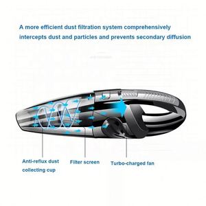 Aspirateur sans fil portable 120W, compact, pour sièges de voiture, aspirateur humide et sec pour voiture - Product Image 3