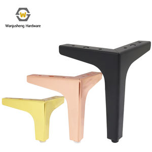 कुर्सी पैर धातु त्रिकोण काले सोफे पैर सोने के प्रतिस्थापन धातु फर्नीचर पैर ड्रेसर कैबिनेट सोफे फीट - Product Image 1