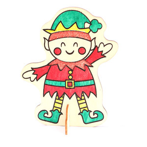 Christmas wooden ornaments, drawing <b>kits</b>, kindergarten <b>DIY</b> crafts, educational toys, small gifts. - Product Image 5