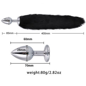 Lindo gato erótico conjunto de dos piezas de cola larga tapones anales bandas para el cabello BDSM accesorios de vestir juguetes sexuales - Product Image 6