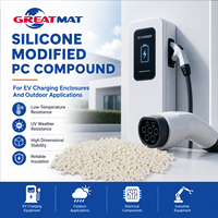 Composé PC Siloxane Moyen, résistance aux chocs V0 à -40°C, pour boîtier de borne de recharge, gris 422C, véhicule à énergie nouvelle F03GY2