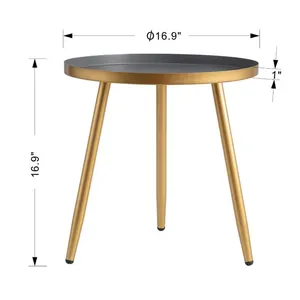 עגול קפה שולחן נגד חלודה ועמיד למים קטן מתקפל ספה צד מתכת עגול מבטא קפה סוף מגש שולחן עבור מכירה