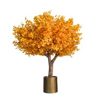 Arbre de Ginkgo artificiel sur mesure, grand modèle de 270 cm, très réaliste, pour la décoration d'intérieur, tronc en bois véritable