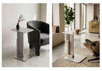 Table d'appoint mobile en métal, table d'angle pour canapé, table d'angle pour salon, table de balcon antirouille, table basse
