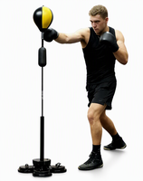 Ballon de réflexe autoportant à ventouse 4-en-1 pour l'entraînement de boxe et le fitness