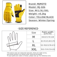 Gants Moto Rétro en Cuir Jaune Coupe-Vent Cyclisme Ski Chauffants Gym Protection UV Compatibles Écran Tactile Hommes Femmes