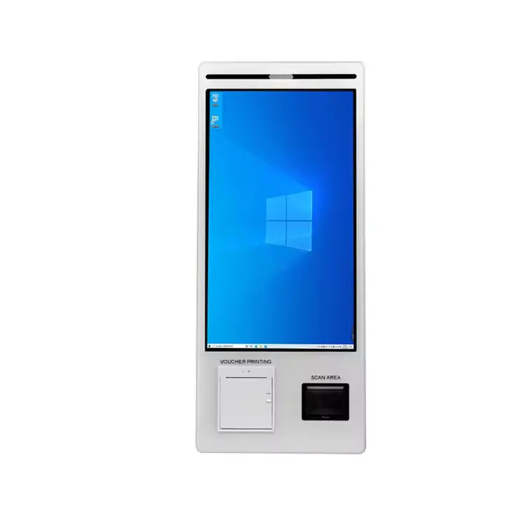 Quiosque POS para Windows Android personalizável WUXIN Quiosque de autoatendimento externo Quiosque de pagamento com câmera de 21,5 polegadas Impressora Rfid