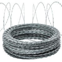 Grillage barbelé en spirale Shengzi en acier galvanisé, 500 m de long, double spirale, fil de base haute résistance pour aéroport