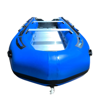 Bateau pneumatique robuste de 4,3 m (14 pi) avec largeur de 198 cm, tube de 50 cm de diamètre, bateau de sauvetage commercial pour 8 personnes AL430 HD