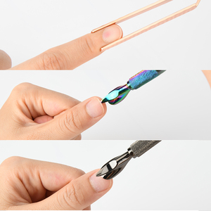 Pinzas multifunción de acero inoxidable para decoración de uñas, Clip cruzado para uñas, herramientas de manicura, Clip de escultura curva, empujador de cutículas de uñas - Product Image 5