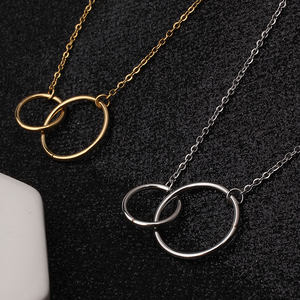 Collar de la amistad para mujer, de acero inoxidable, chapado en oro, regalo de aniversario - Product Image 3