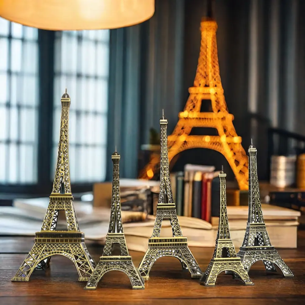 맞춤형 3D 황동 금속 에펠 탑 장식 세계 건축 모델 프랑스 파리 관광 기념품 선물 사용자 정의 로고